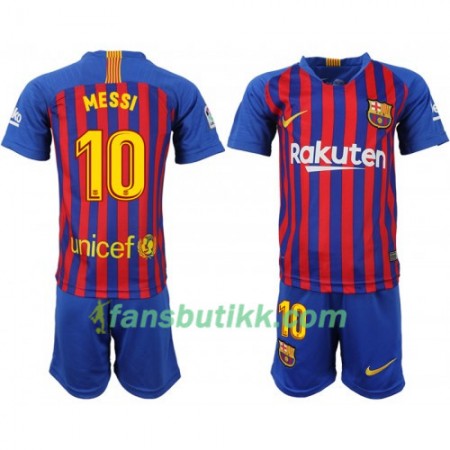 Fotballdrakt FC Barcelona Messi 10 Barn Hjemmetrøye 2018-2019 Kortermet